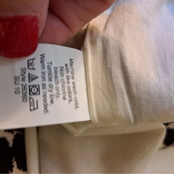 J.CREW MULTI COLOR LEOPARD DESIGN PENCIL LINEN SKIRT SZ 4 - Picture 8 of 11